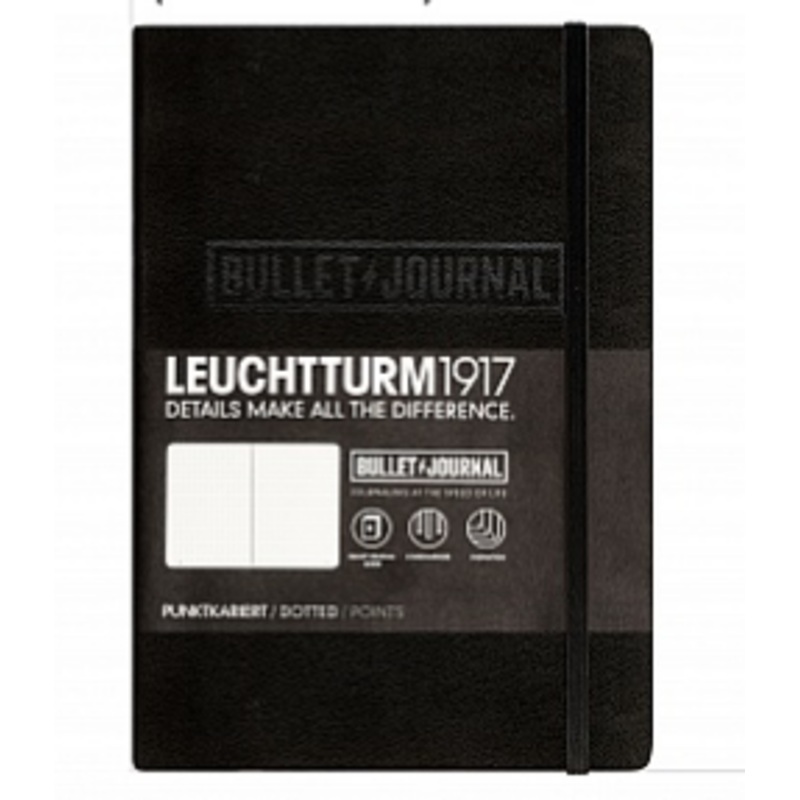 Leuchtturm A5 Hardback Bullet Journal - Black