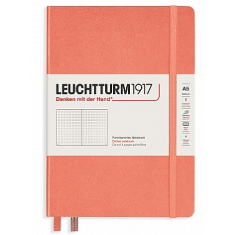 Leuchtturm A5 Hardback Dotted Notebook - Bellini (Coral)