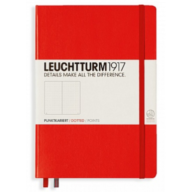 Leuchtturm A5 Hardback Dotted Notebook - Red
