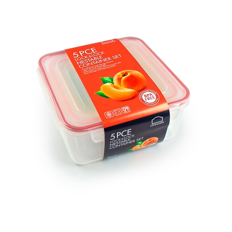 Lock & Lock Square Nest Container Set
