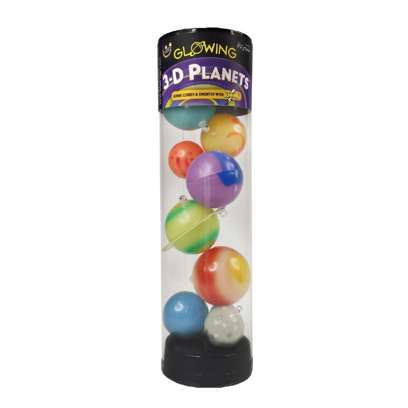 Glowing 3D Planets Tubes