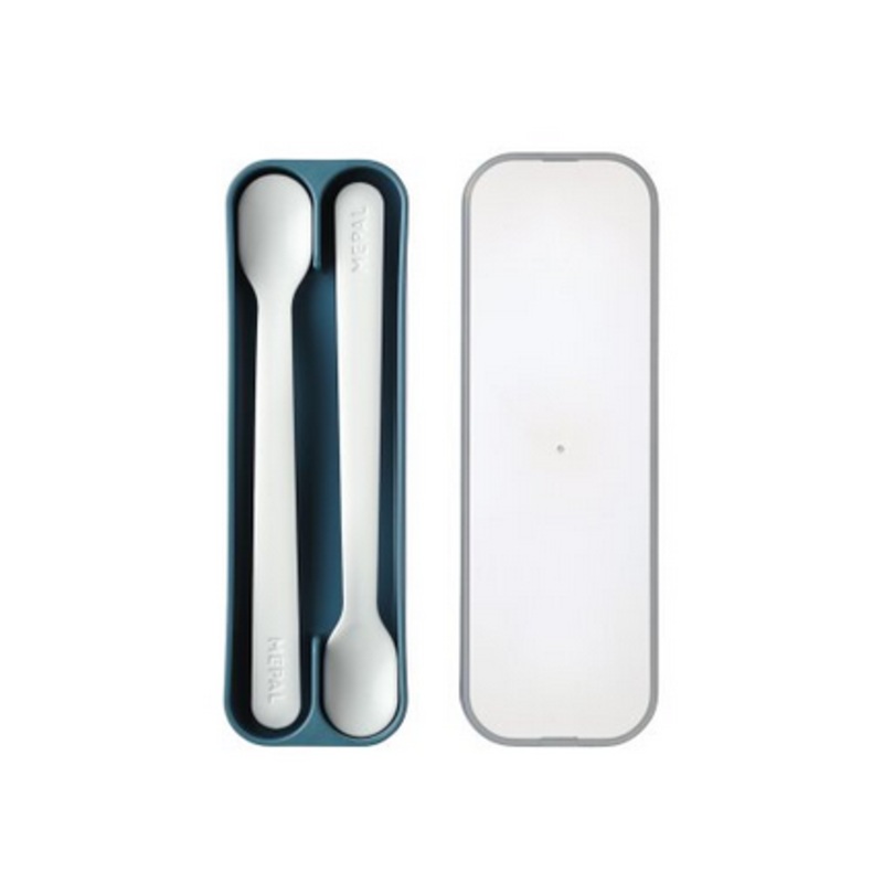 Mepal Mio Feeding Spoon Set of 2 - Deep Blue