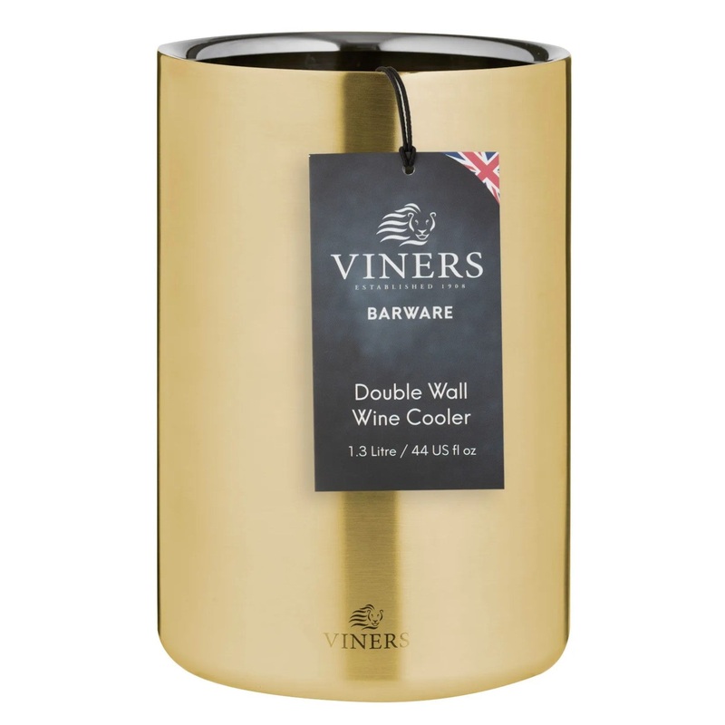 Viners Barware Double Wall Wine Cooler -  1.3 Litre, Gold