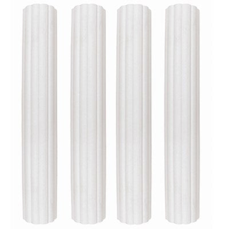 Plastic Hollow White Pillars - Set of 4