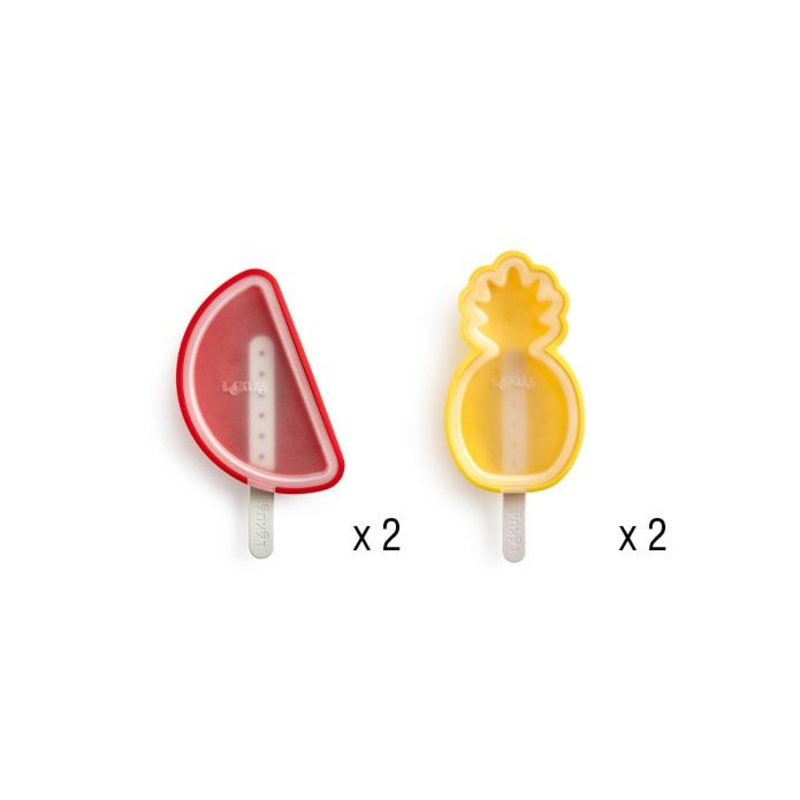 Lekue Tropical Fruit Ice Cream Mould Set of 4