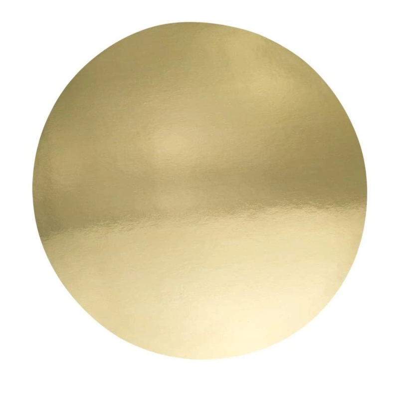 PME Pack of 3 Round Mirrored Cake Card - Gold (10")
