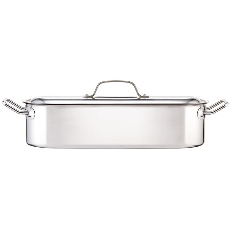 KitchenCraft Stainless Steel Fish Poacher with Rack - 45cm