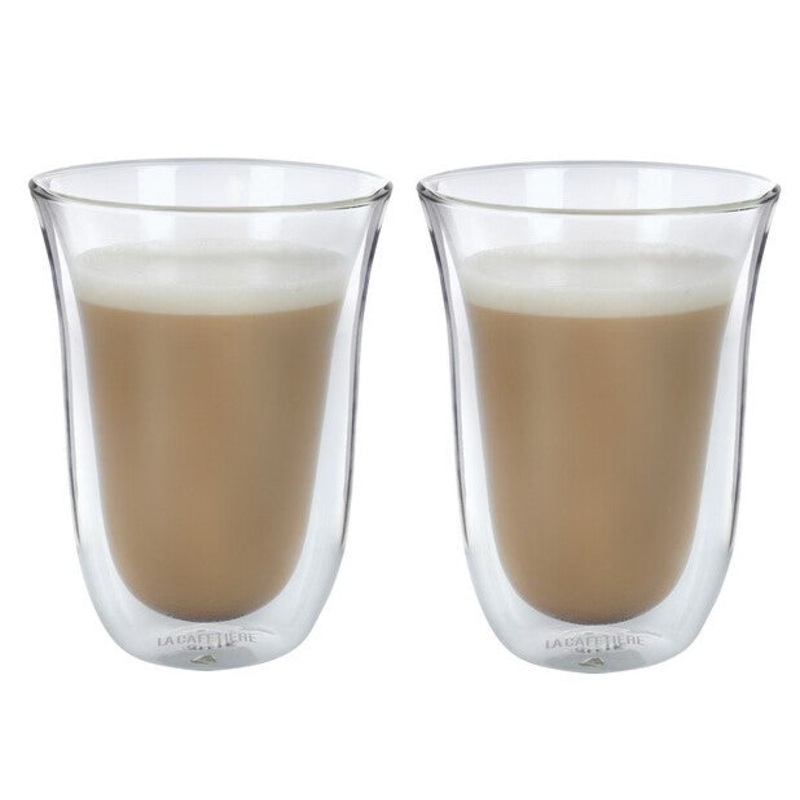 La Cafetire Double Walled Latte 2-Cup Set
