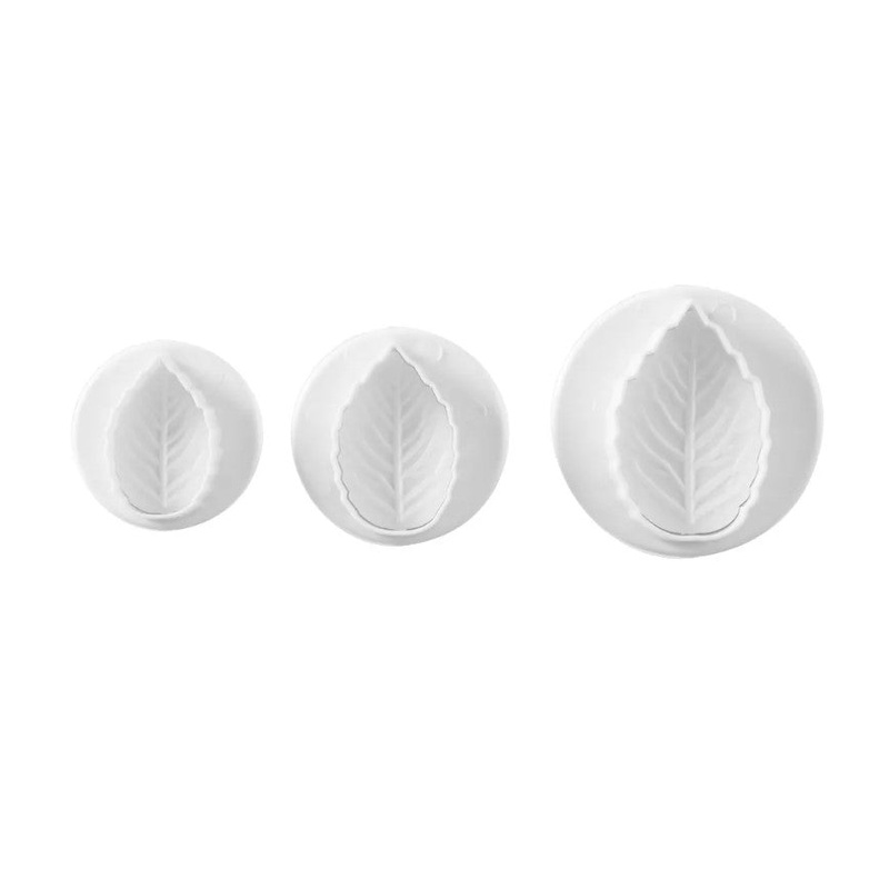 Mason Cash Plunger Cutters - Rose Leaf, Set Of 3