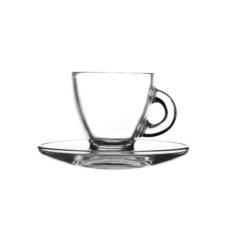 Ravenhead Entertain Glass Espresso Cup and Saucer - Set Of 2