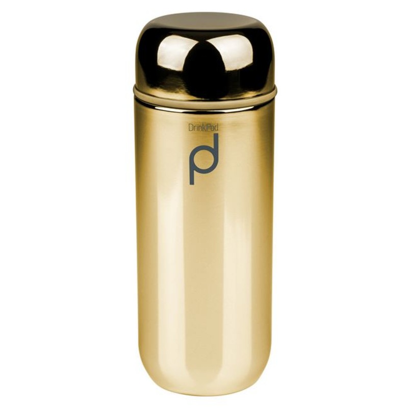 Grunwerg 200ml Drink Pod Insulated Flask - Gold