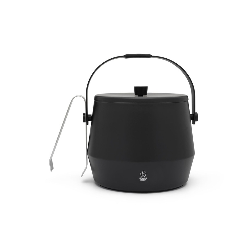 Leopold Vienna Double Walled Ice Bucket Set - Black, 1 Litre