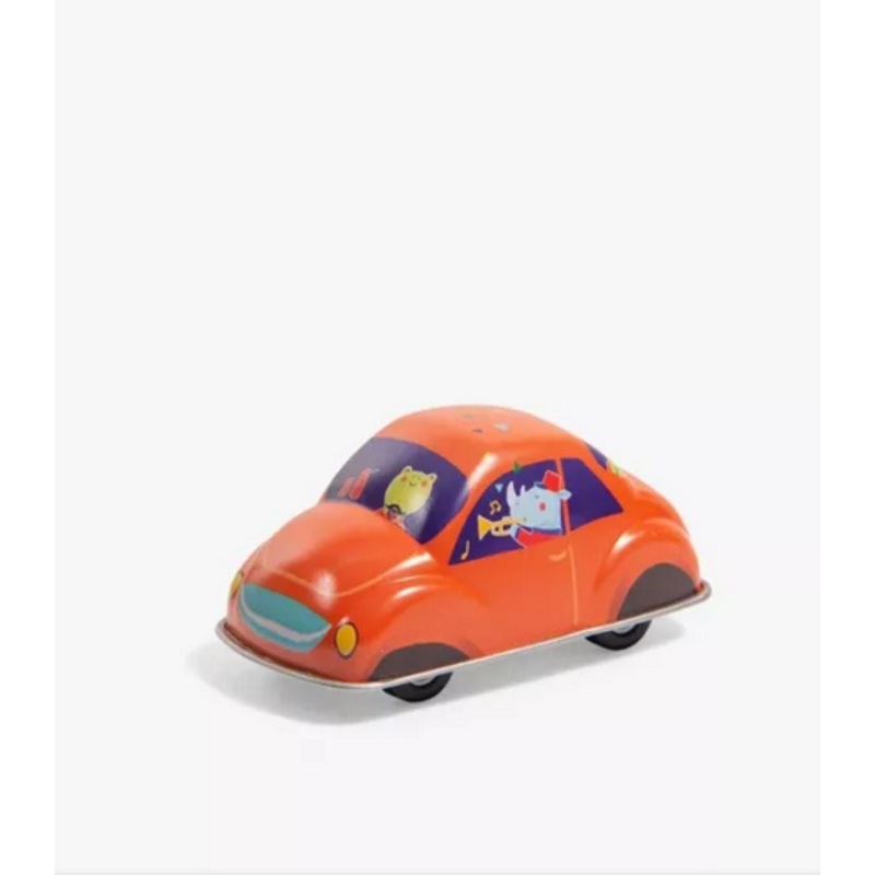 Orange Pull Back Metal Car