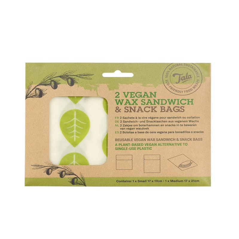 Tala  Vegan Beeswax Sandwich & Snack Bag - Set of 2
