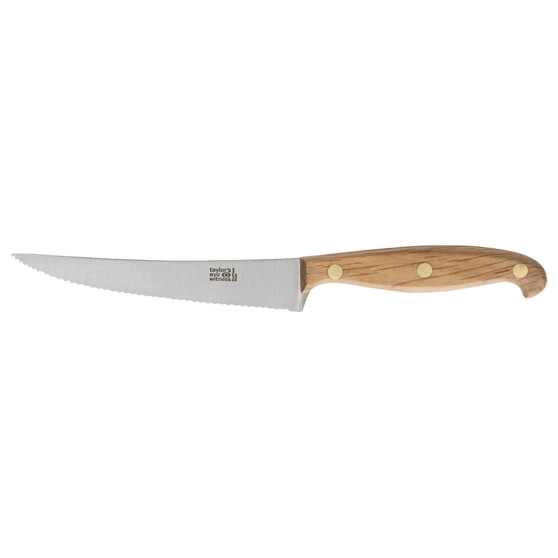 Taylor's Eye Witness Heritage - Scalloped Utility Knife, Oak