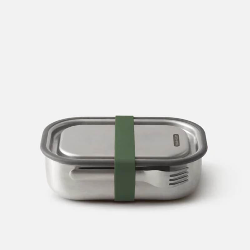 Black & Blum Large Stainless Steel Lunchbox Olive 1L
