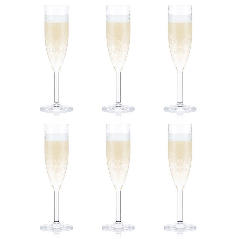 Bodum Oktett Durable Champagne Flutes - Set of 6