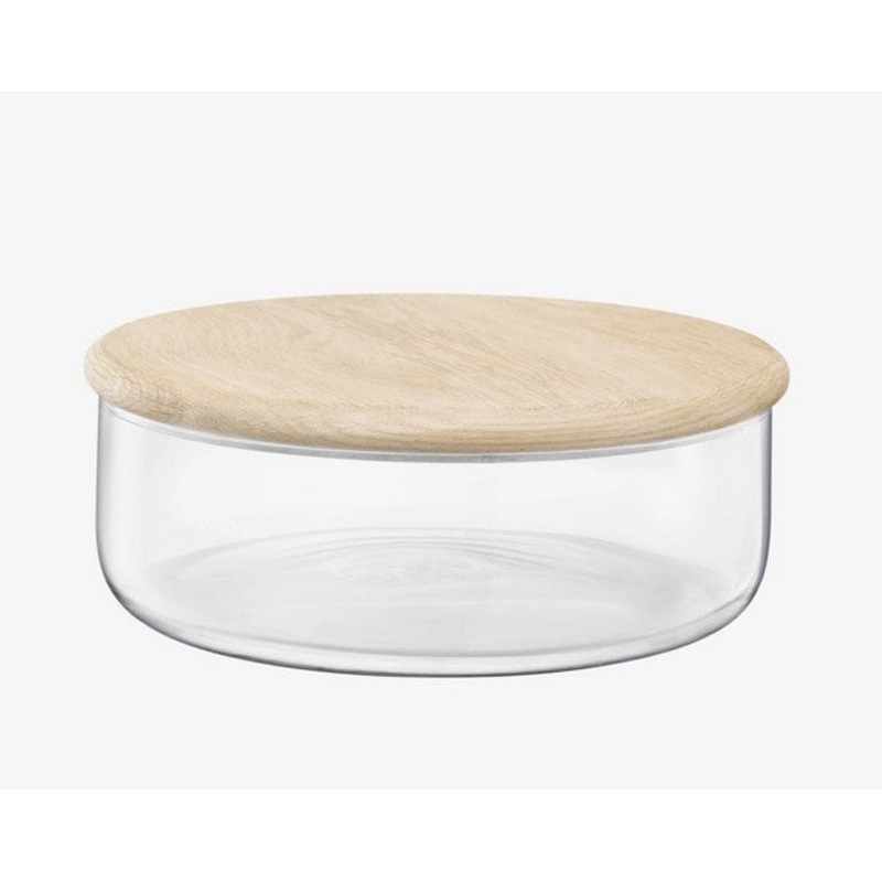 LSA Dine Bowl/Container with Oak Lid - 26.5cm
