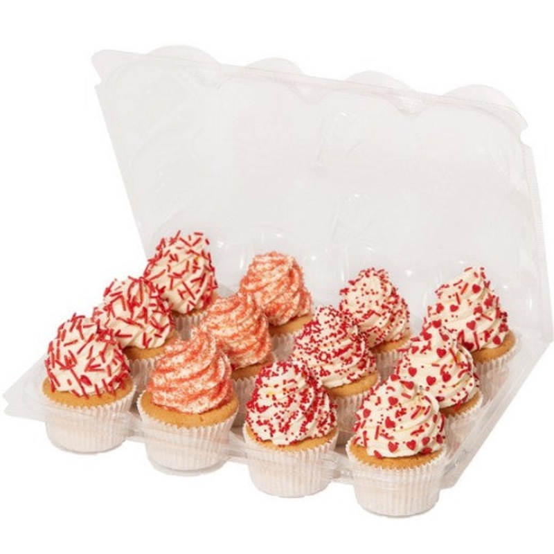 PME Pack of 3 Plastic  Cupcake Containers  - 12 Cavities