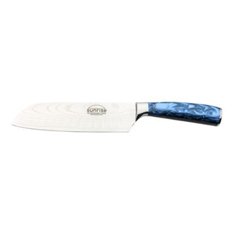 Grunwerg Sunrise Santoku Knife 18cm - Sapphire Blue