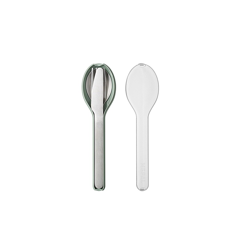Mepal Cutlery Set Ellipse 3 pcs - Nordic Sage