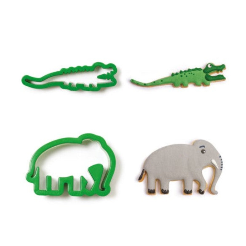 Decora Cookie Cutter Set - Crocodile and Elephant