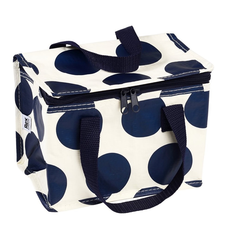 Rex Lunch Bag - Navy On White Spotlight