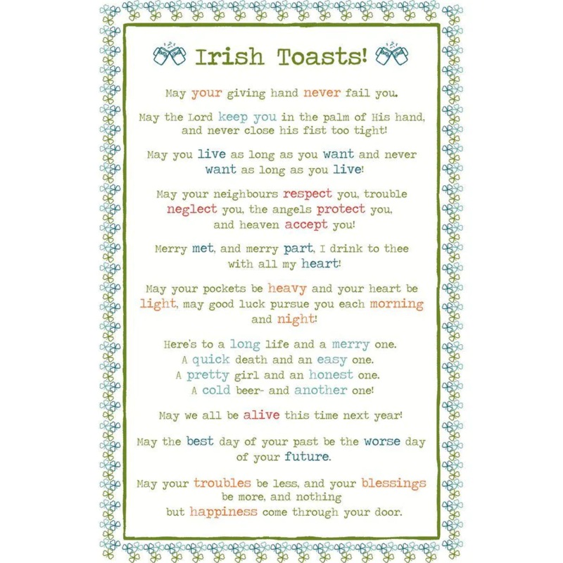 Ulster Weavers Cotton Tea Towel - Irish Toasts