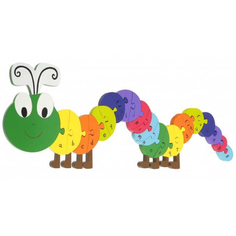 Wooden Alphabet Caterpillar Puzzle