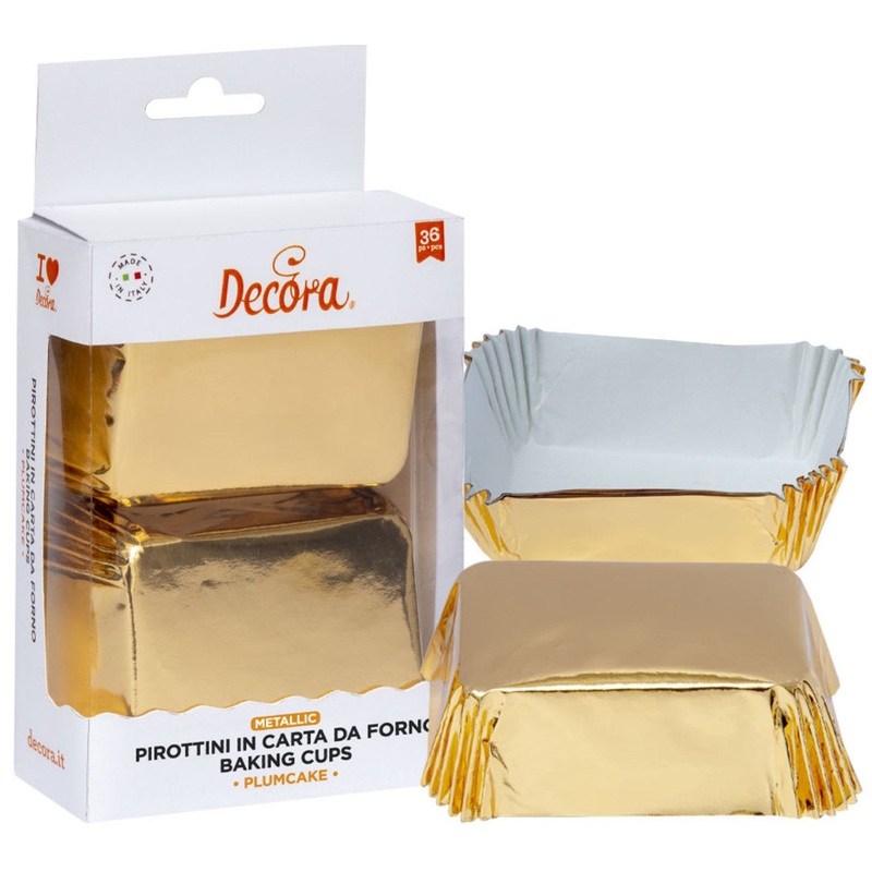 Decora Baking Cups - Gold Plum Cake