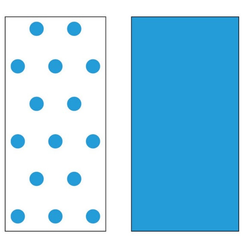 Decora Paper Wrappers - Light Blue & Dots 10X6cm