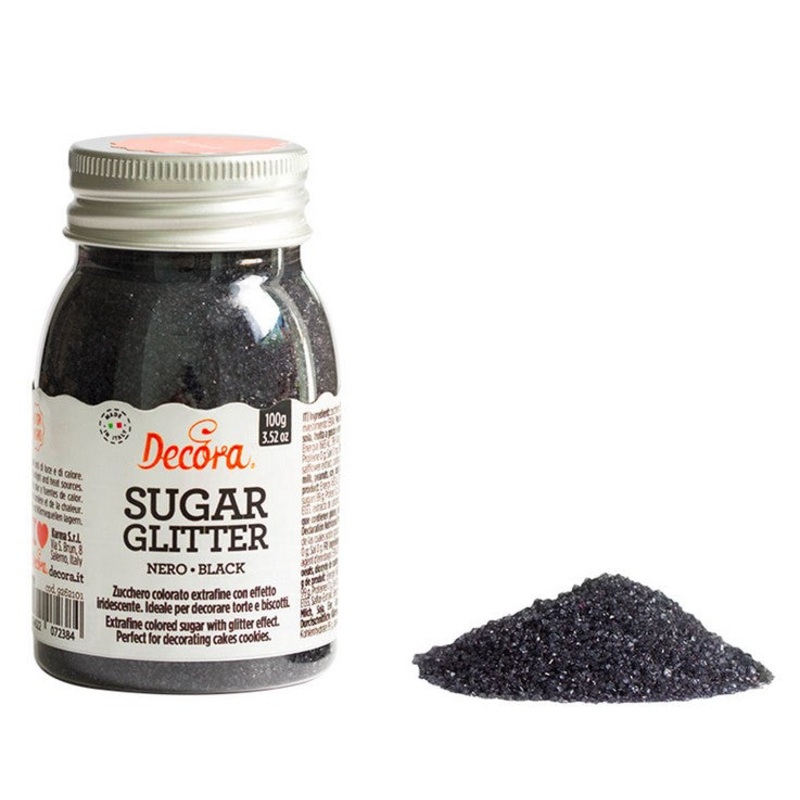 Decora Glitter Sugar -  Black