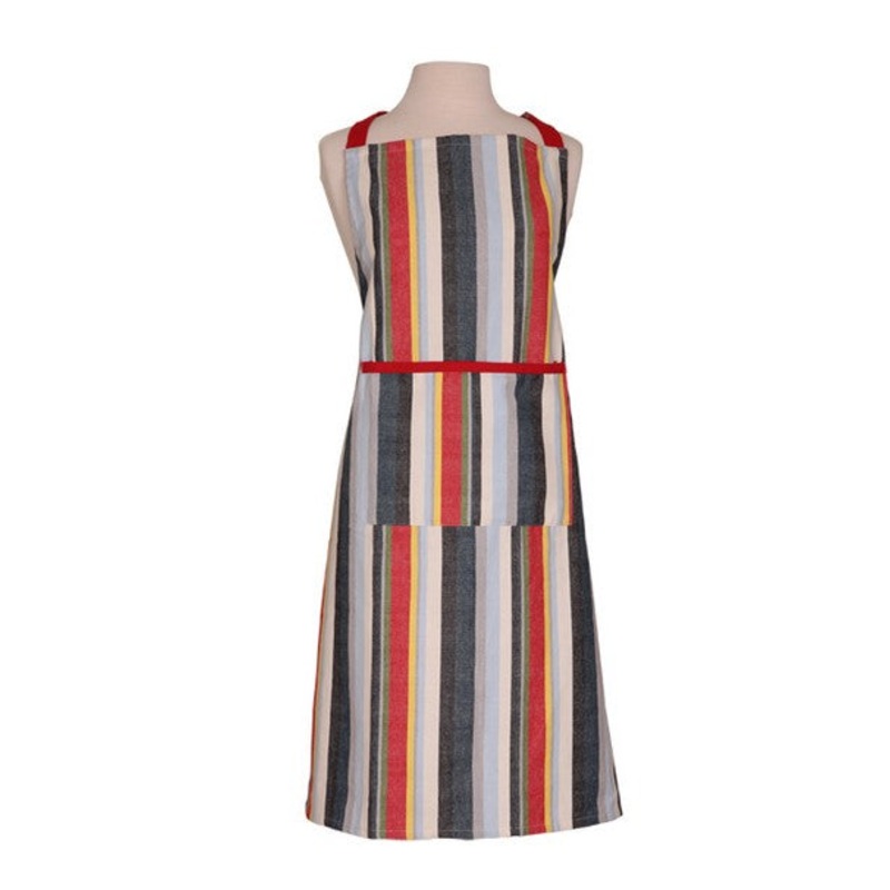 Dexam Recycled Cotton Striped Adult Apron - Red