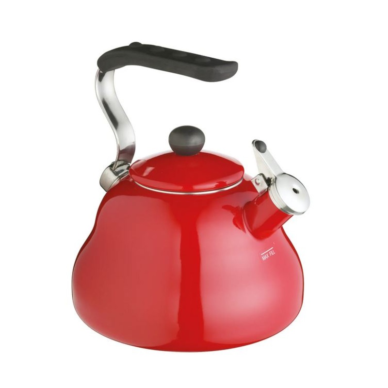 La Cafetire 2Ltr Red Whistling Kettle