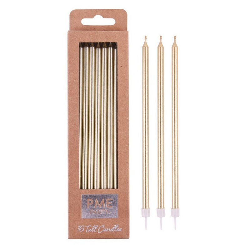 PME Candles - Gold Extra Tall with Holders