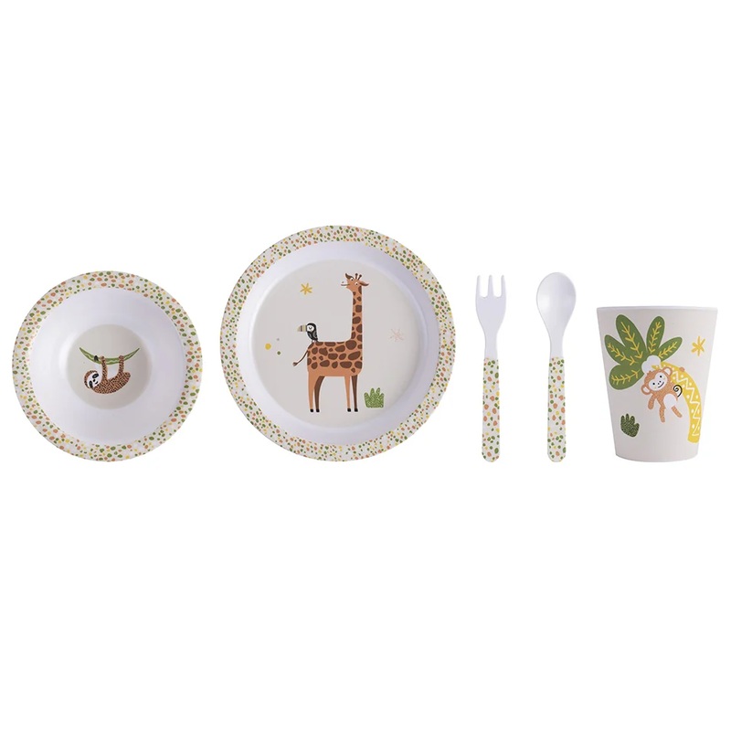 Ladelle Kids 5 Piece Dinner Set - Jungle