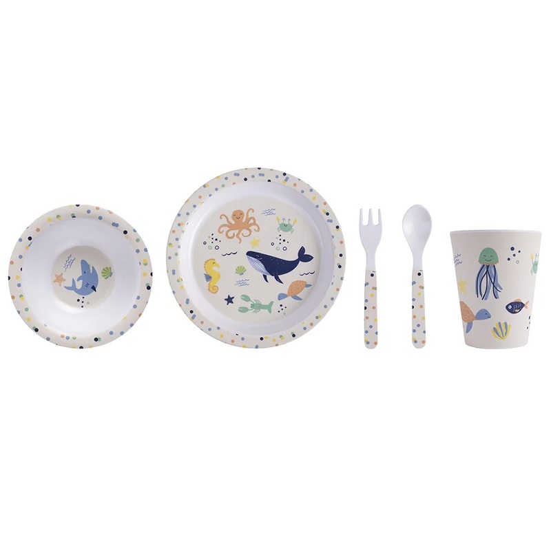 Ladelle Kids 5 Piece Dinner Set - Ocean
