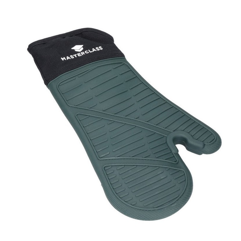 MasterClass Silicone & Cotton Oven Glove, Green