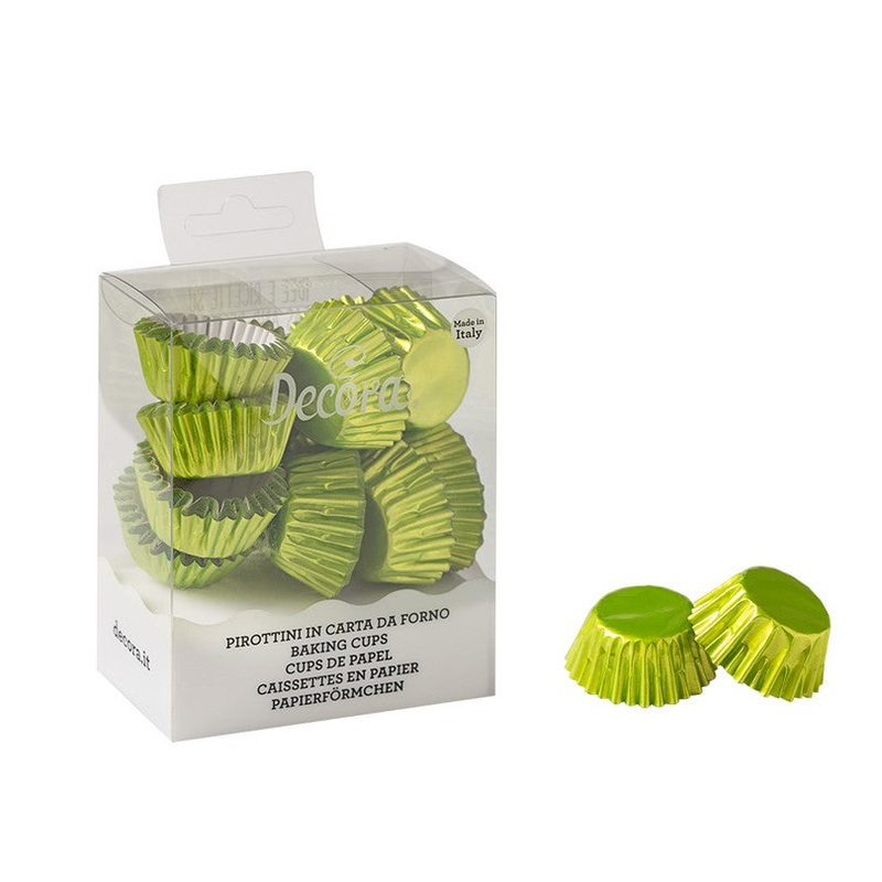 Decora Bon Bon Baking Cups - Metallic Lime