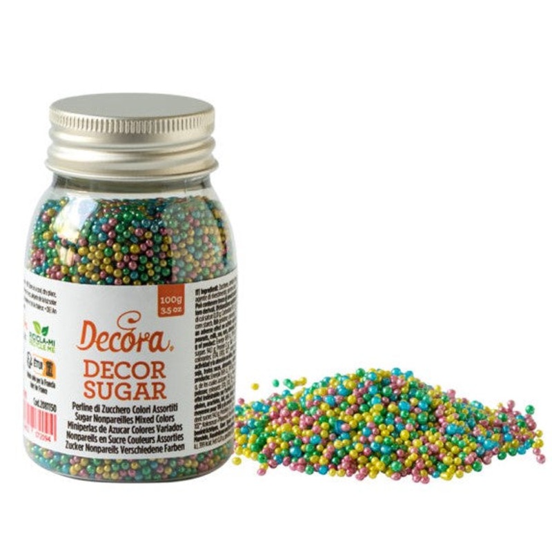 Decora Mini  Sugar Pearls - Metallic Colour Mix