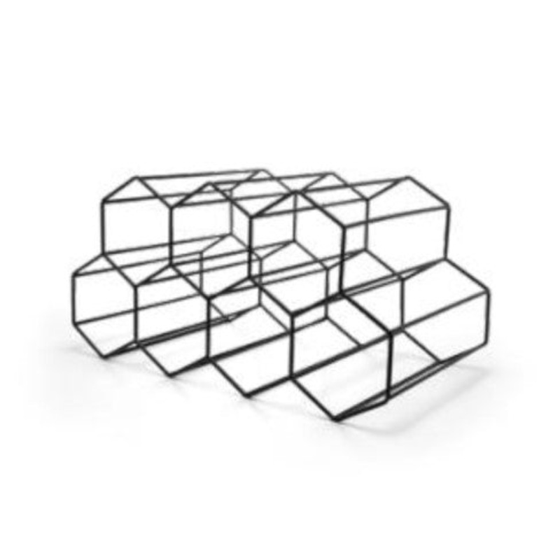 Leopold Vienna Wine Rack - Black Metal