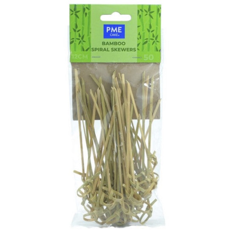 PME Bamboo Spiral Skewers - 12cm