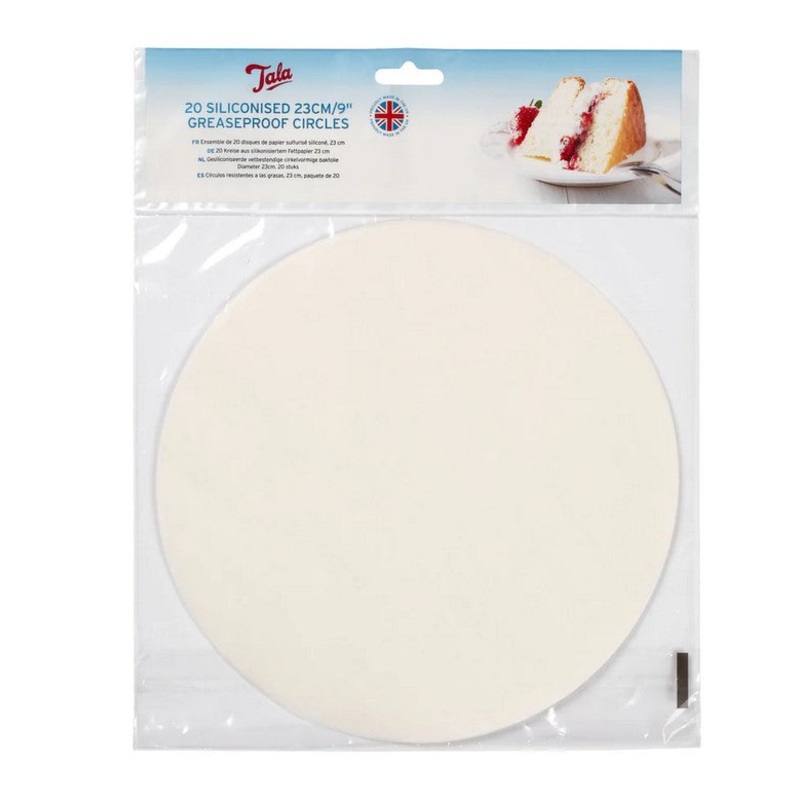 Tala Siliconised Greaseproof Circles - 23cm