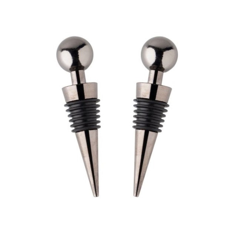 Taylor's Eye Witness Taproom Two Piece Black  Bottle Stopper Set