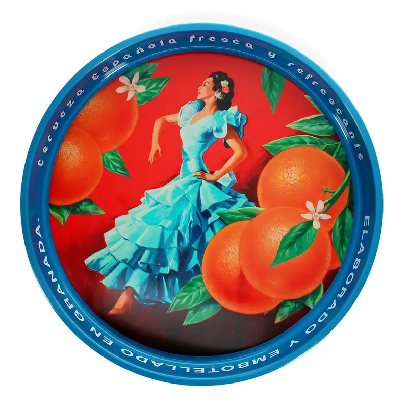 Rex Round serving tray - Cerveza Espaola
