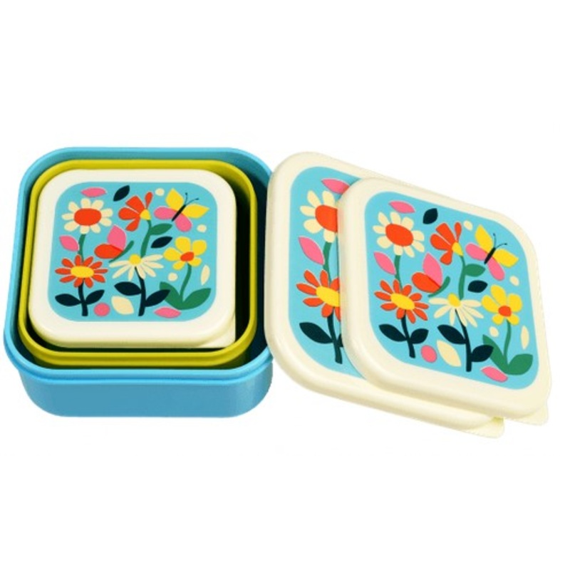 Rex Set of 3 Snack Boxes - Butterfly Garden