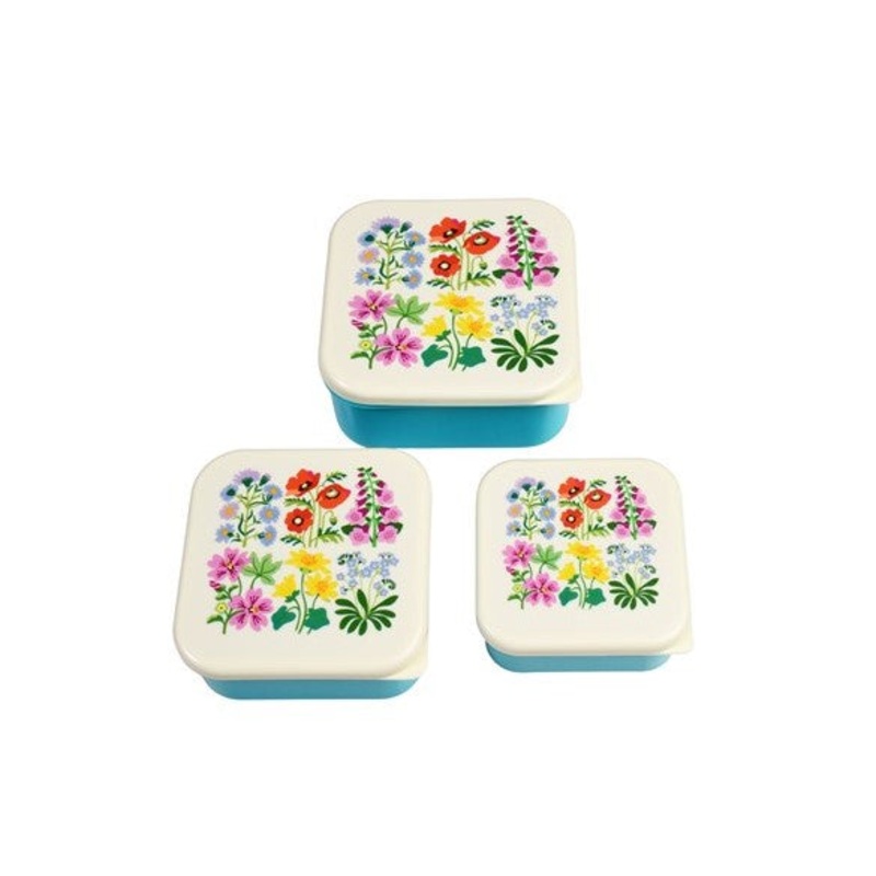 Rex Set of 3 Snack Boxes - Wild Flowers