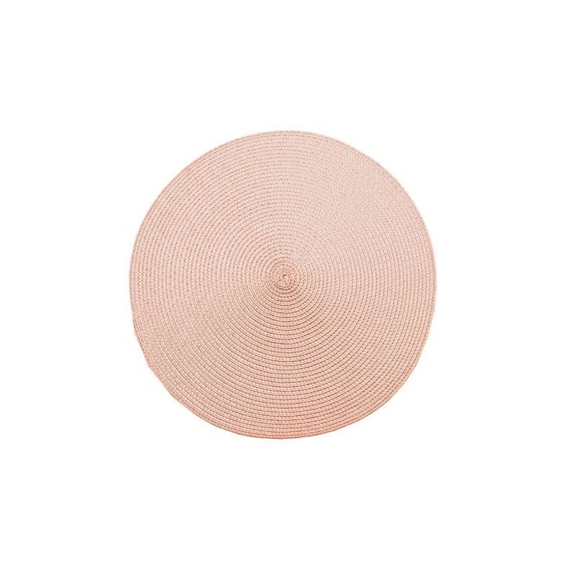 Walton's Circular Ribbed Placemat - Pink Quartz