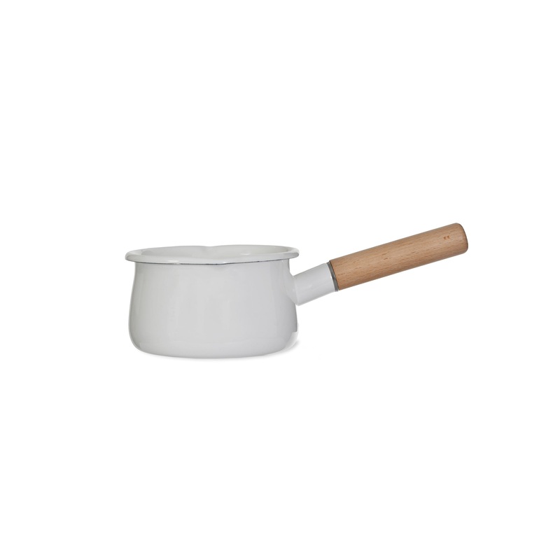 Garden Trading Enamel Milk Pan Warm White