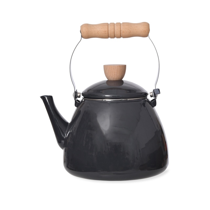 Garden Trading Enamel Stove Kettle Carbon